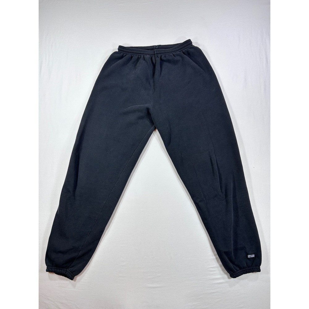 USA Olympic Black Fleece Sweatpants Joggers Mens Medium Vintage Style Drawstring